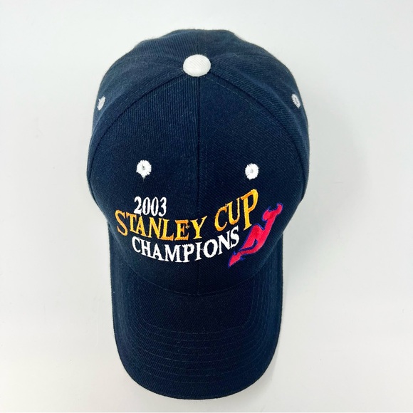 2003 Stanley Cup Champions Baseball Hat Vintage Embroidered New Jersey Devils - Picture 2 of 7